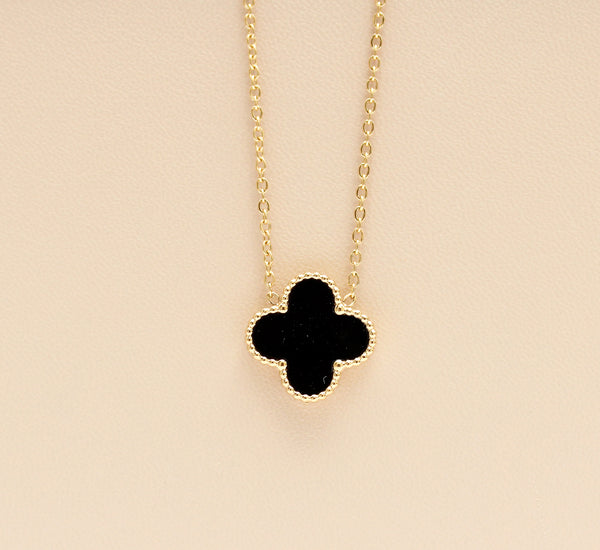 Vancleef Black Clover pendant necklace