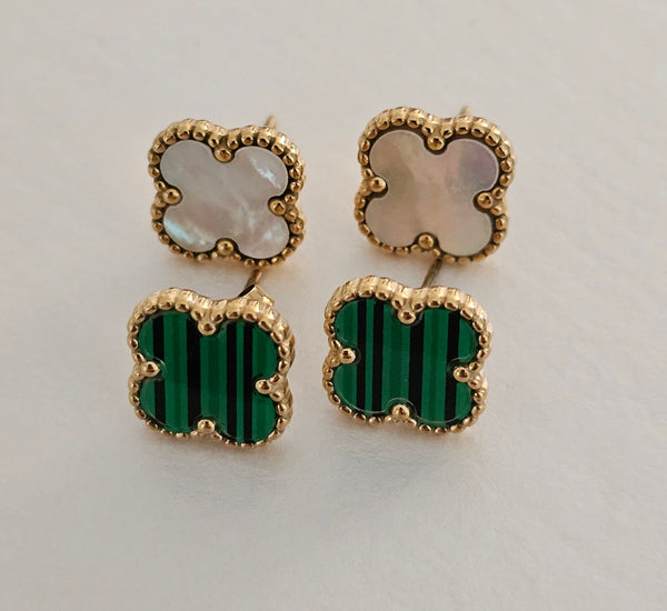 Clover earrings (Green)