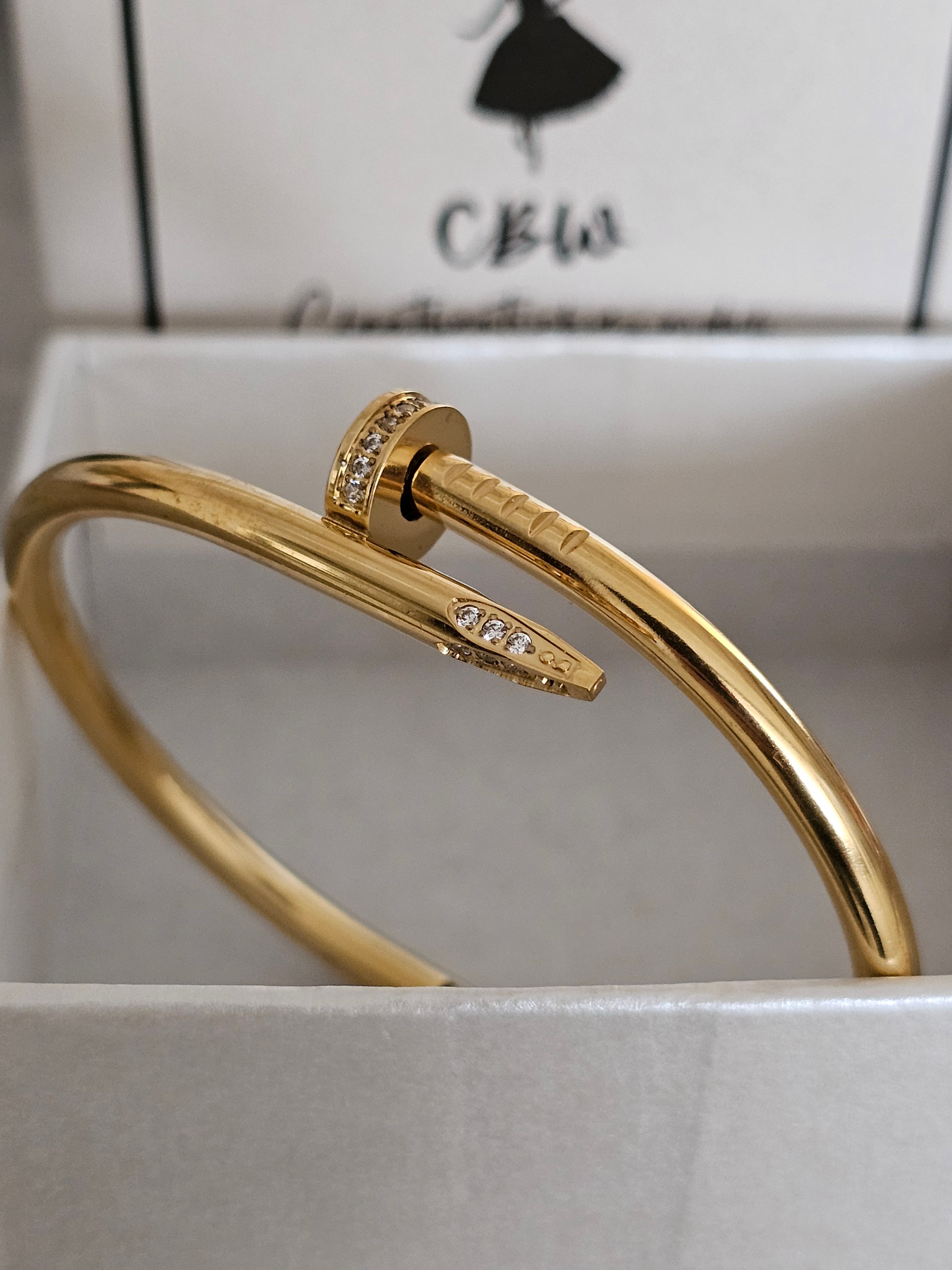 Cartier Nail Bangle with stones
