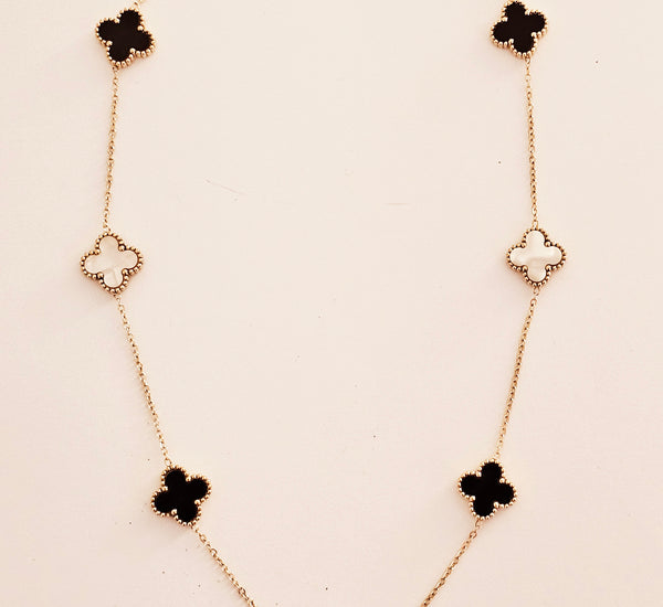 7 clover necklace (dual sides)