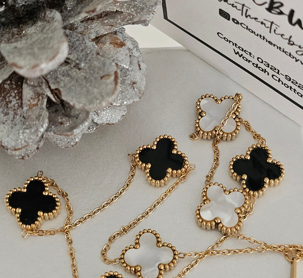 7 clover necklace ( dual sides)