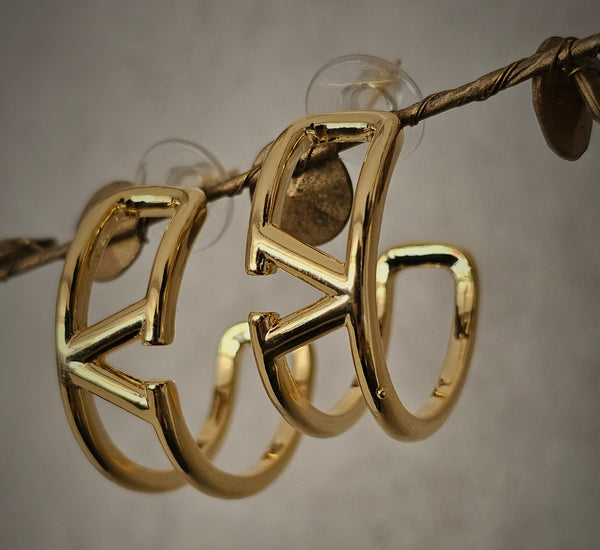 Valentino round hoops (Gold)