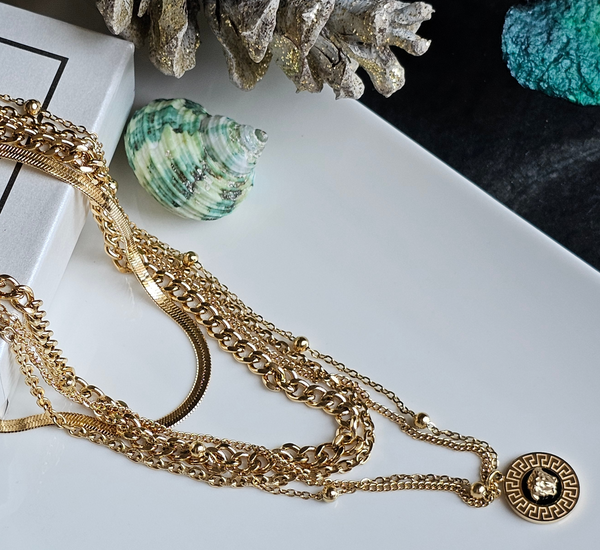 Versace multilayered necklace