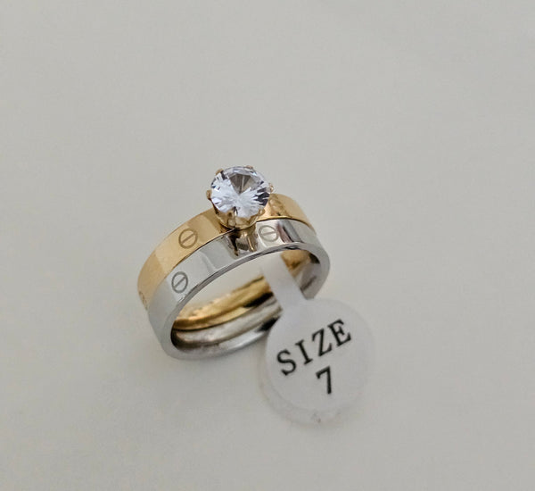 Cartier set of 2 solitaire band