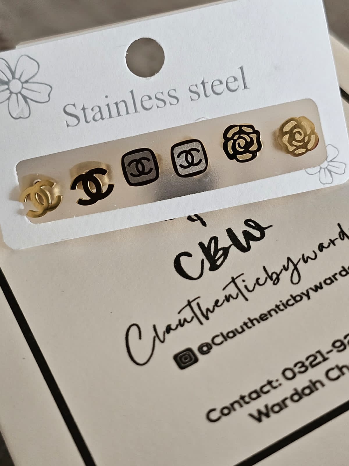 Set of three Chanel Earrings