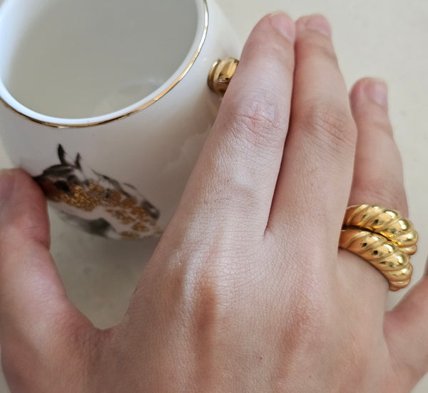 Twisted gold ring - Clauthentic By Wardah