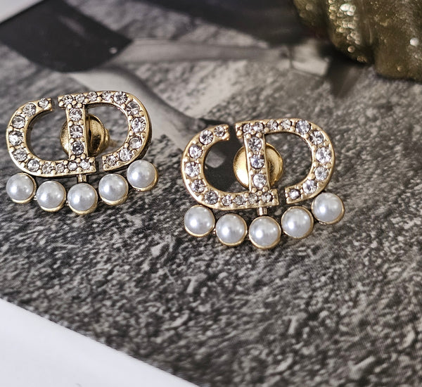 Dior studs with pearls - Clauthentic By Wardah