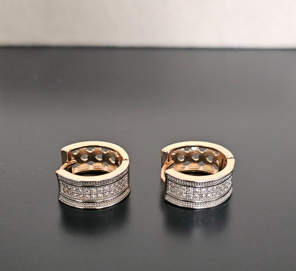 Round hoops engraved zircons - Clauthentic By Wardah