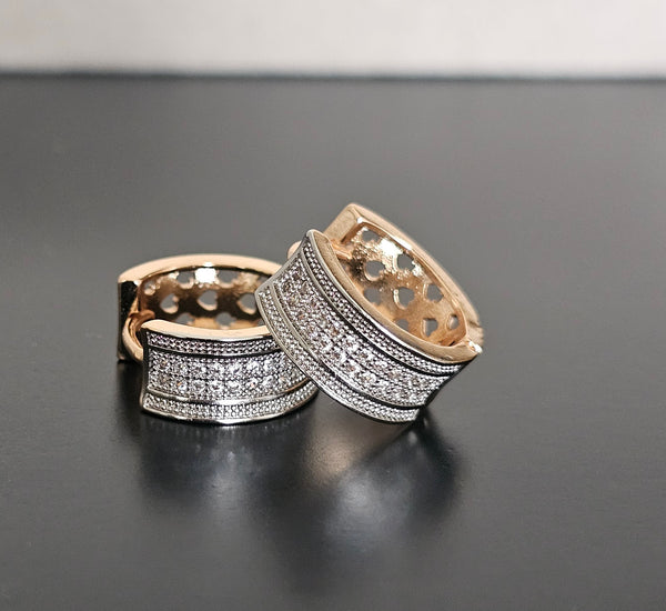 Round hoops engraved zircons - Clauthentic By Wardah