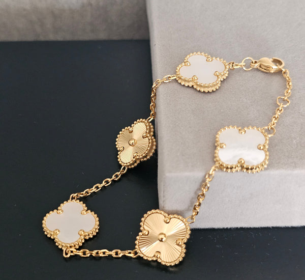 Vancleef m/pearl/ gold bracelet - Clauthentic By Wardah