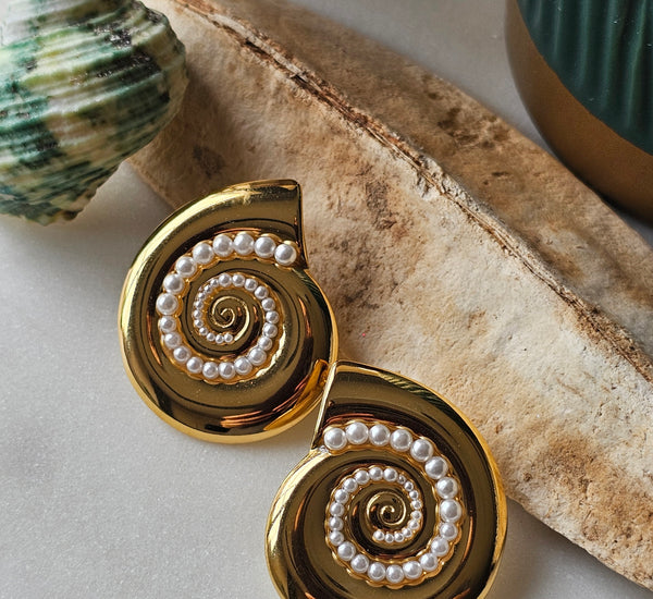 Swirl tops with pearls