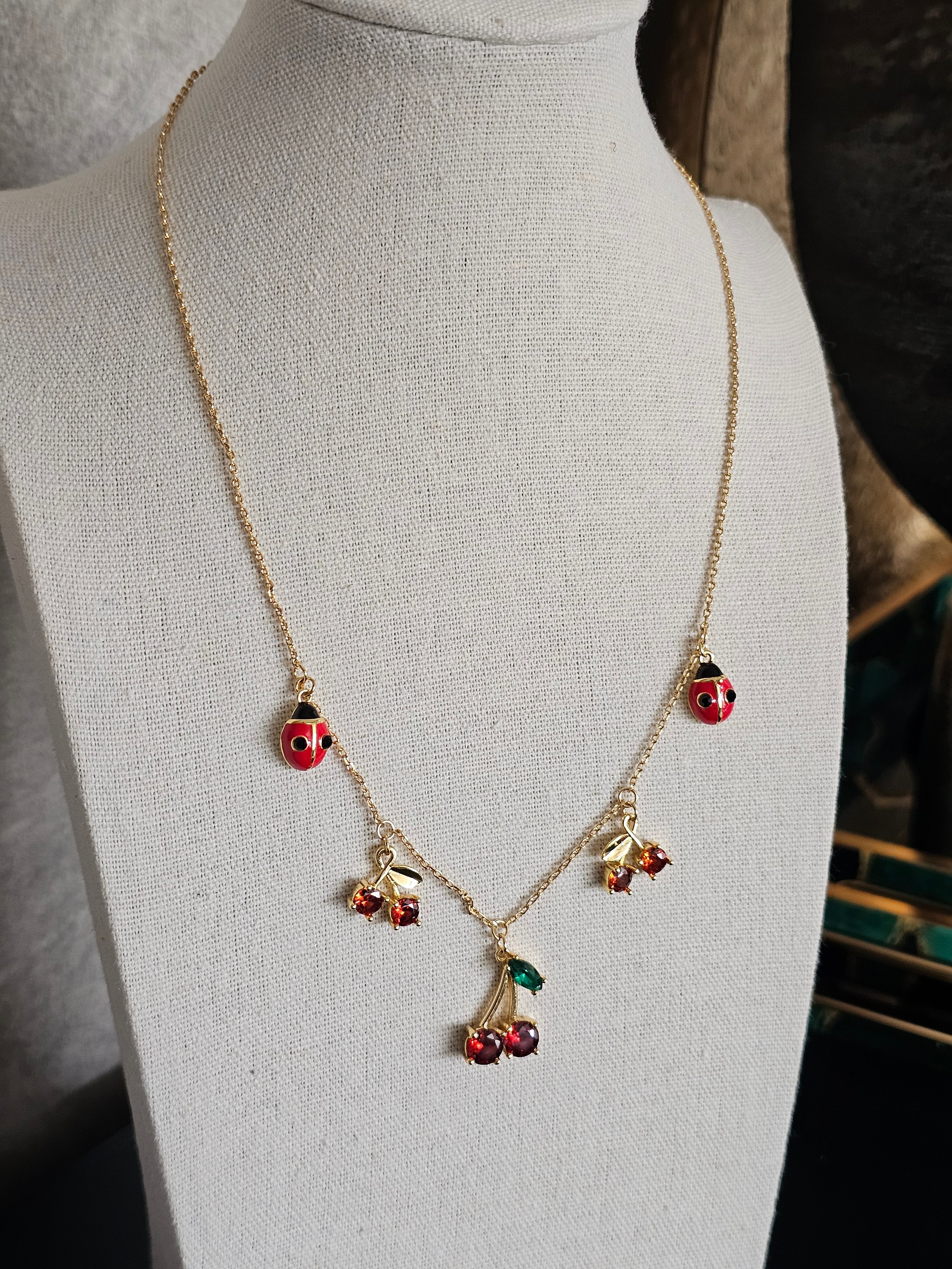 Katespade cherry necklace