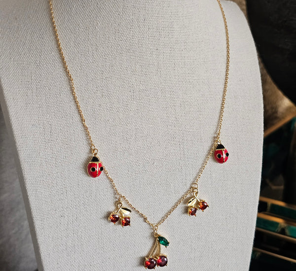 Katespade cherry necklace