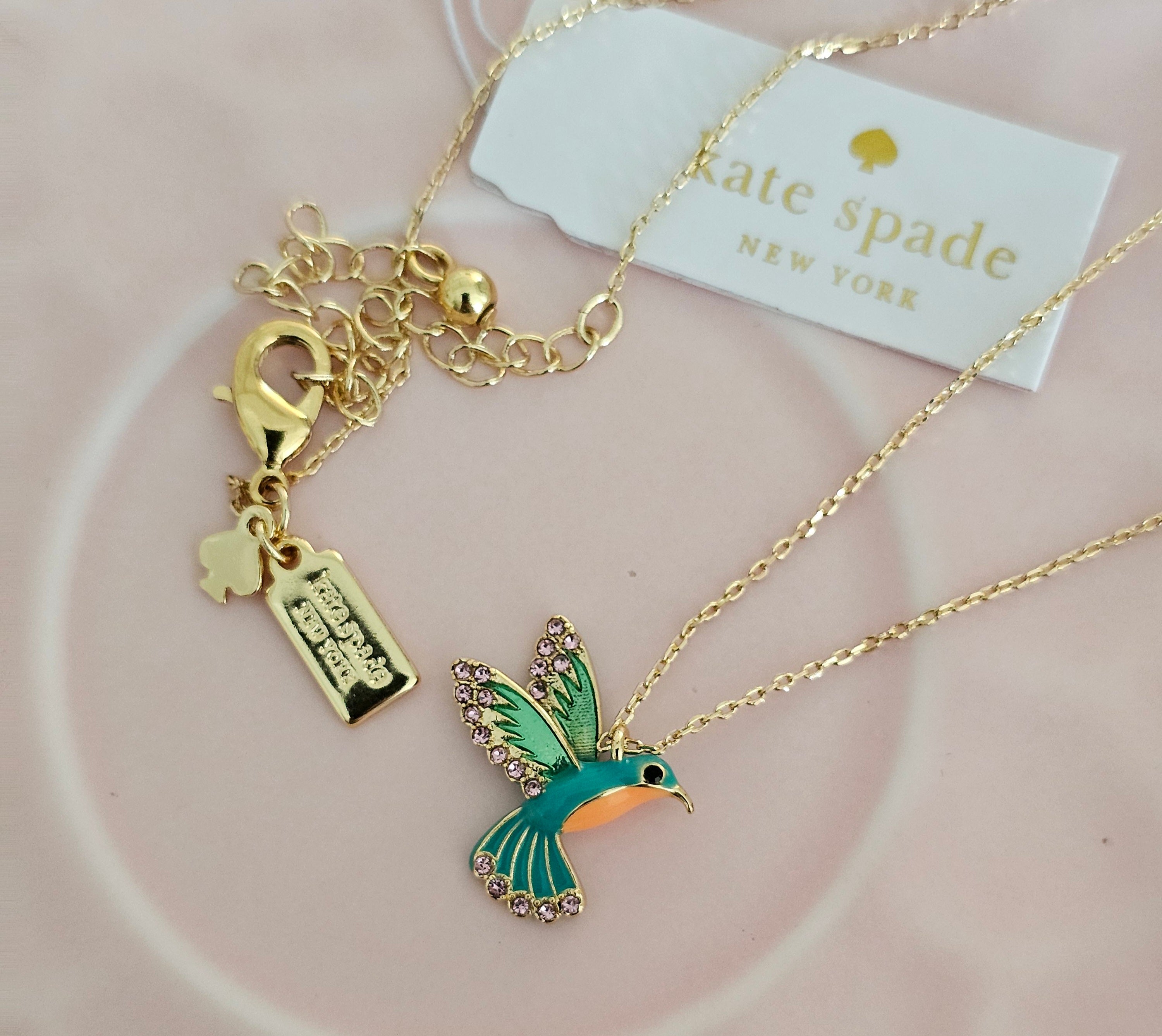 Katespade inspired bird necklace