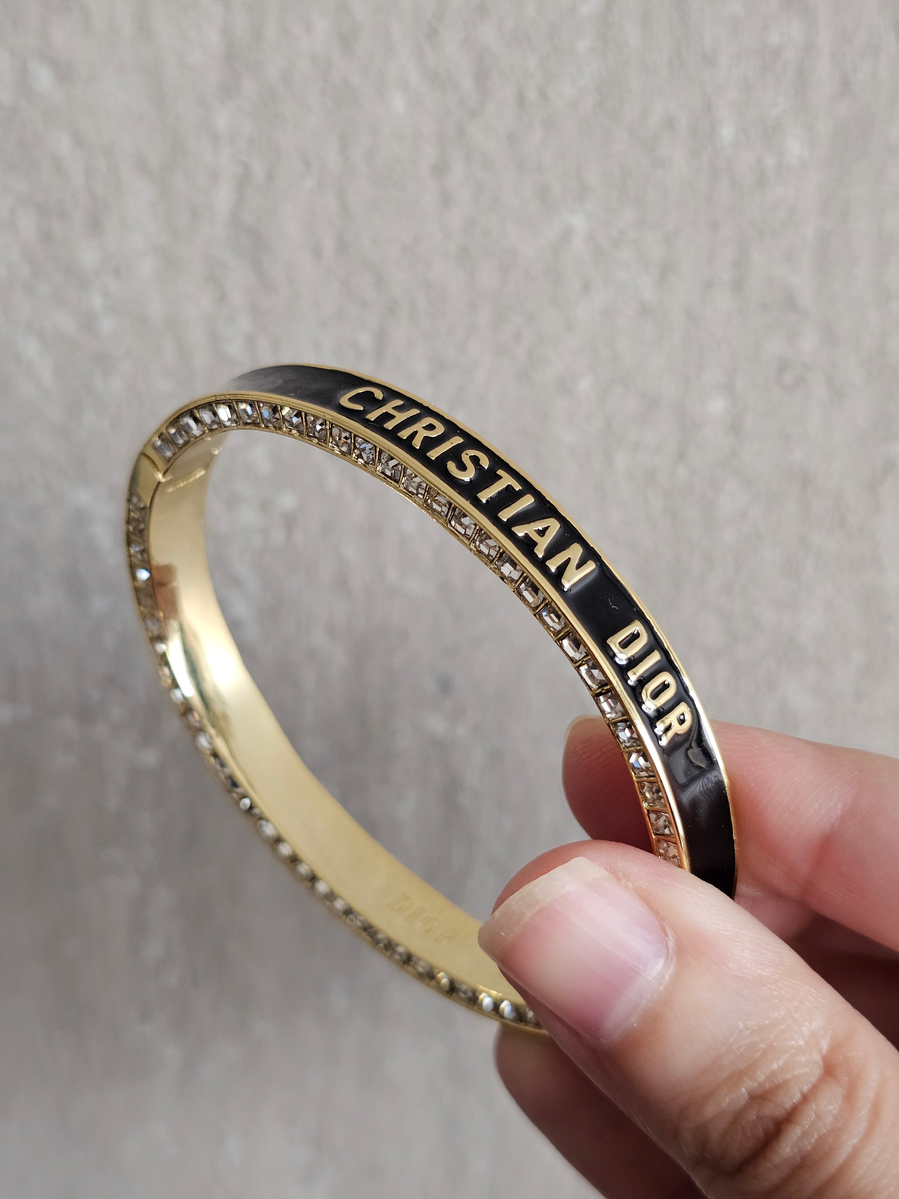 Christian dior black bangle