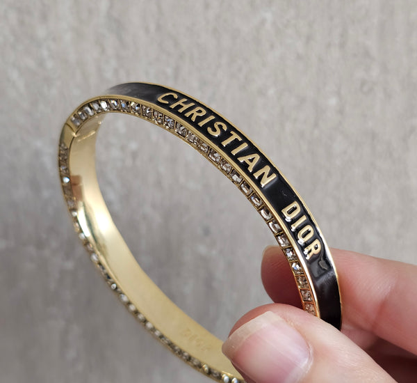 Christian dior black bangle