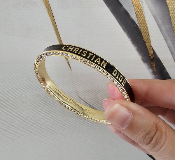 Christian dior black bangle