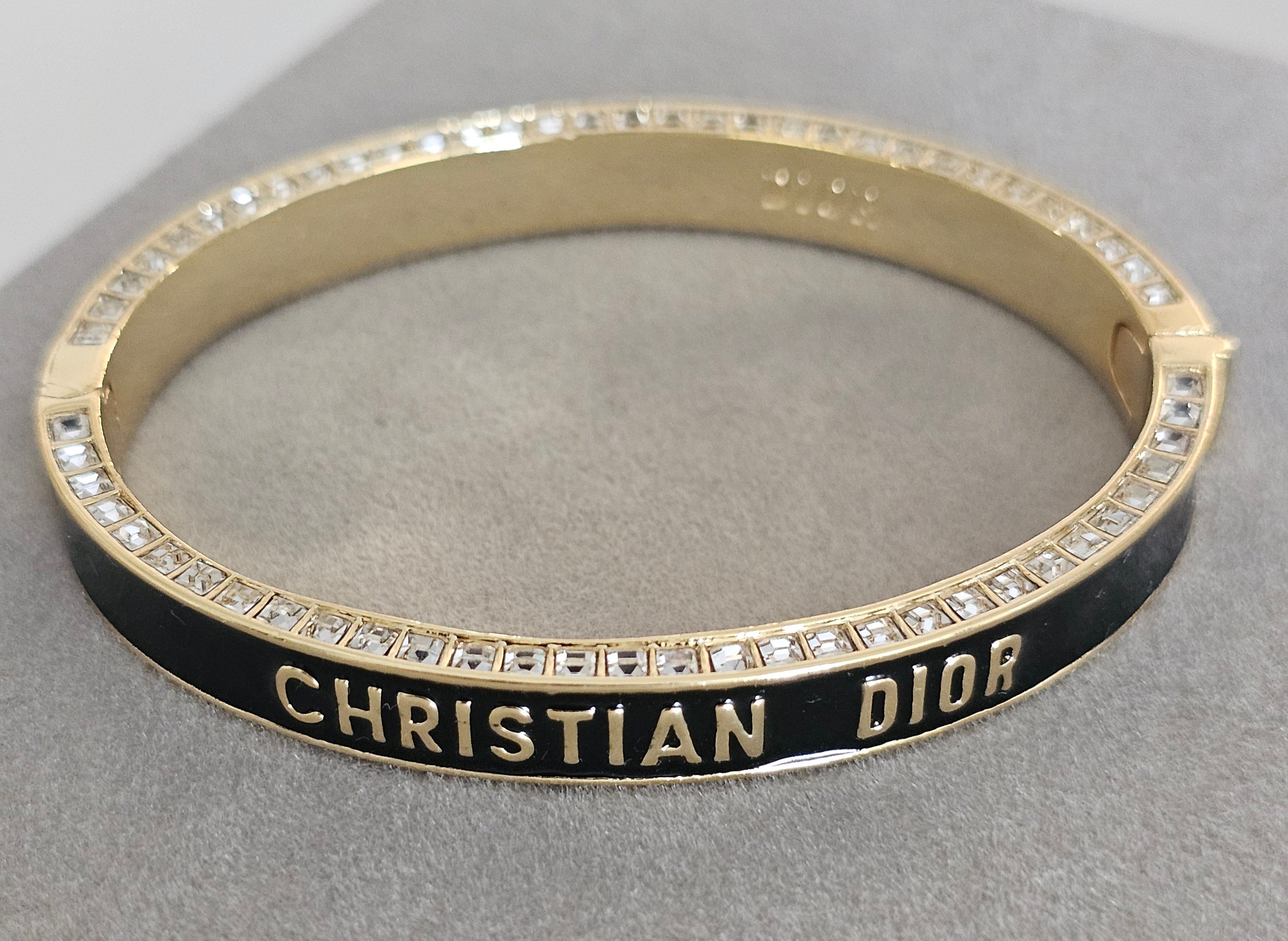 Christian dior black bangle