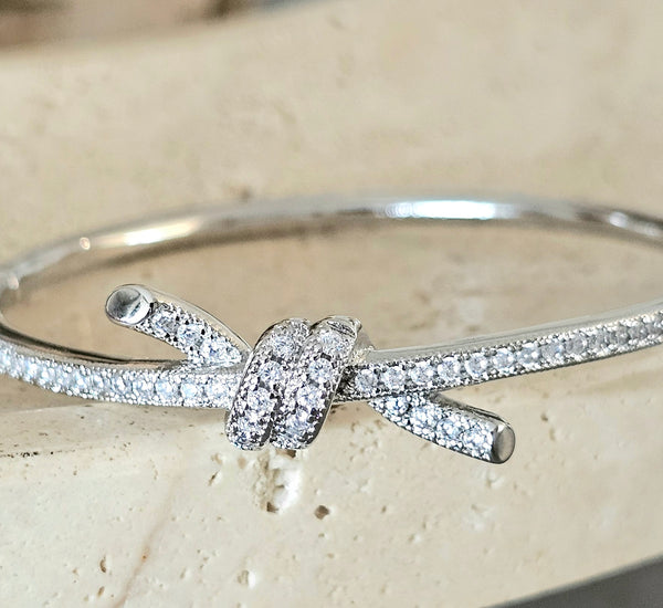 Tiffany silver knot bangle