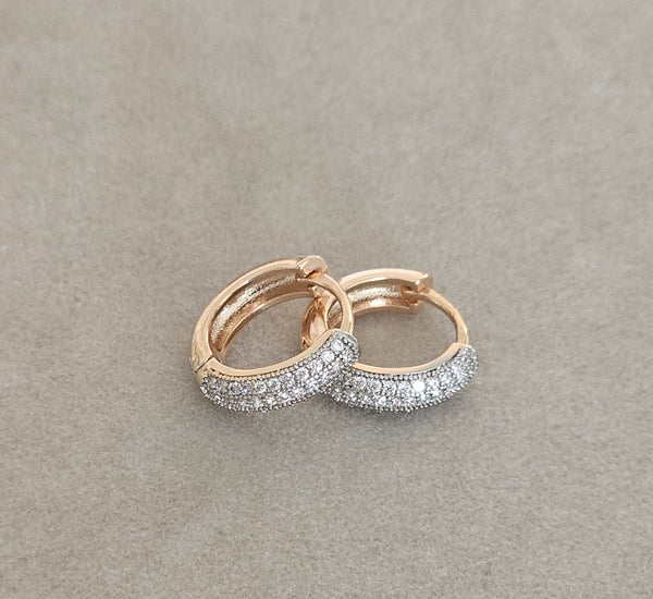 Small round zircon hoops