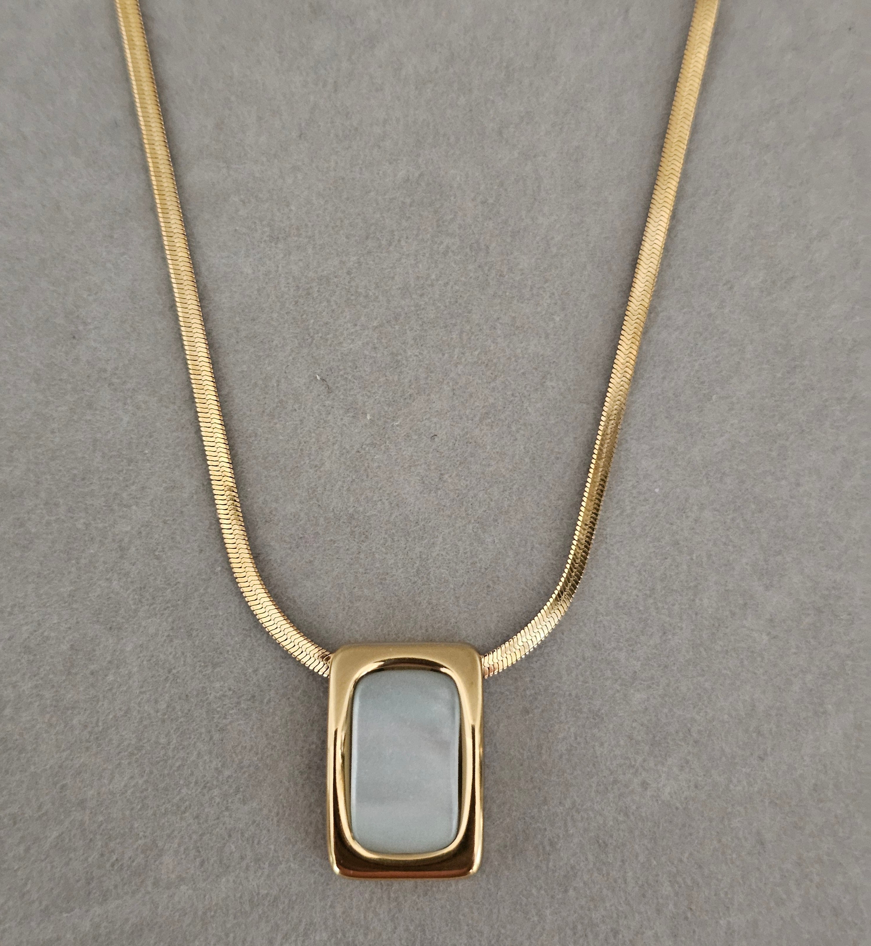 Grey square pendant