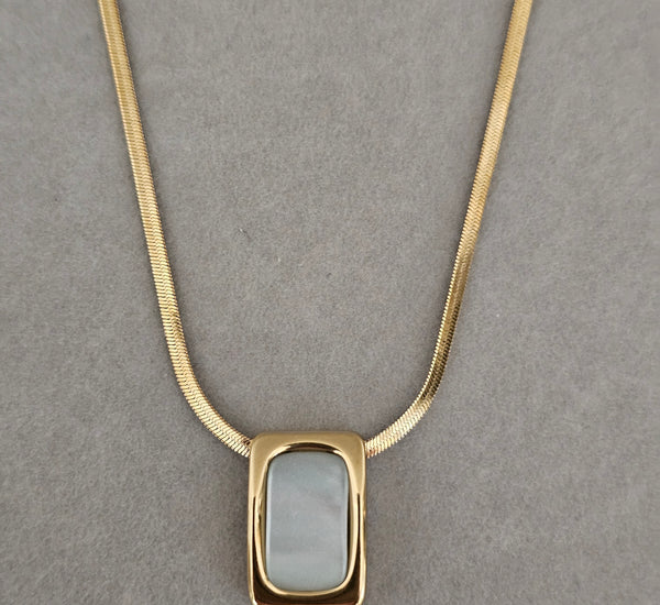 Grey square pendant
