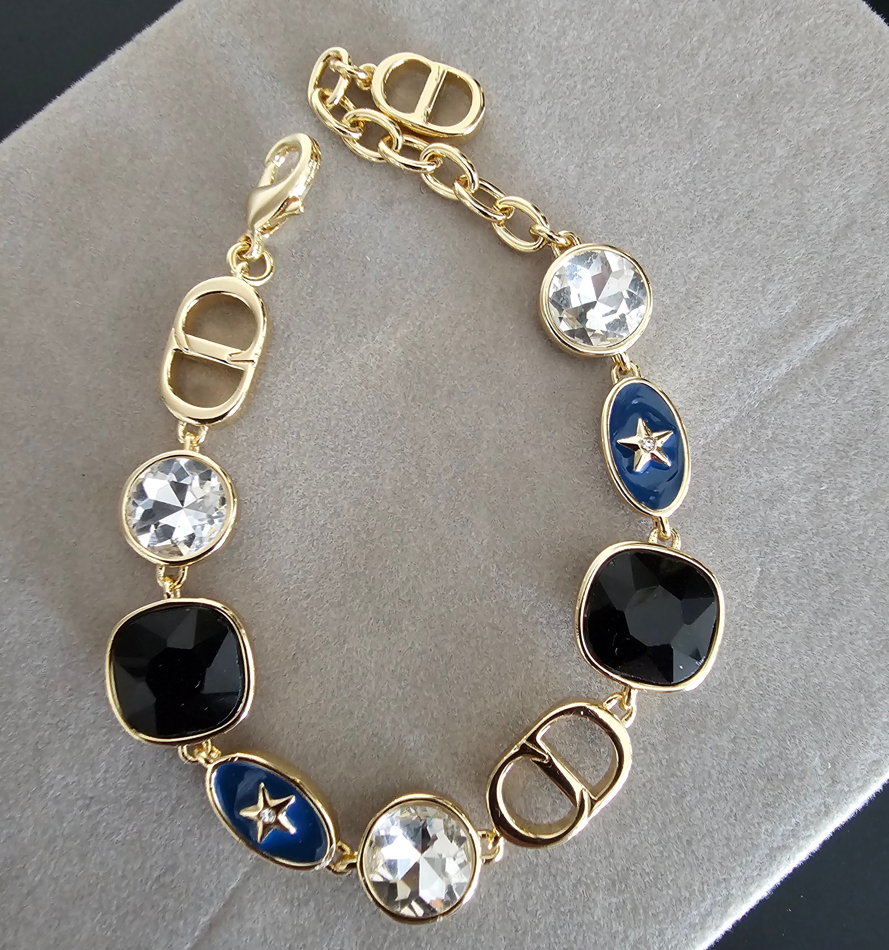 Dior chain/stone bracelet