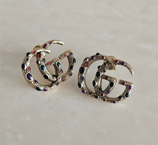 Gucci multicolor logo tops