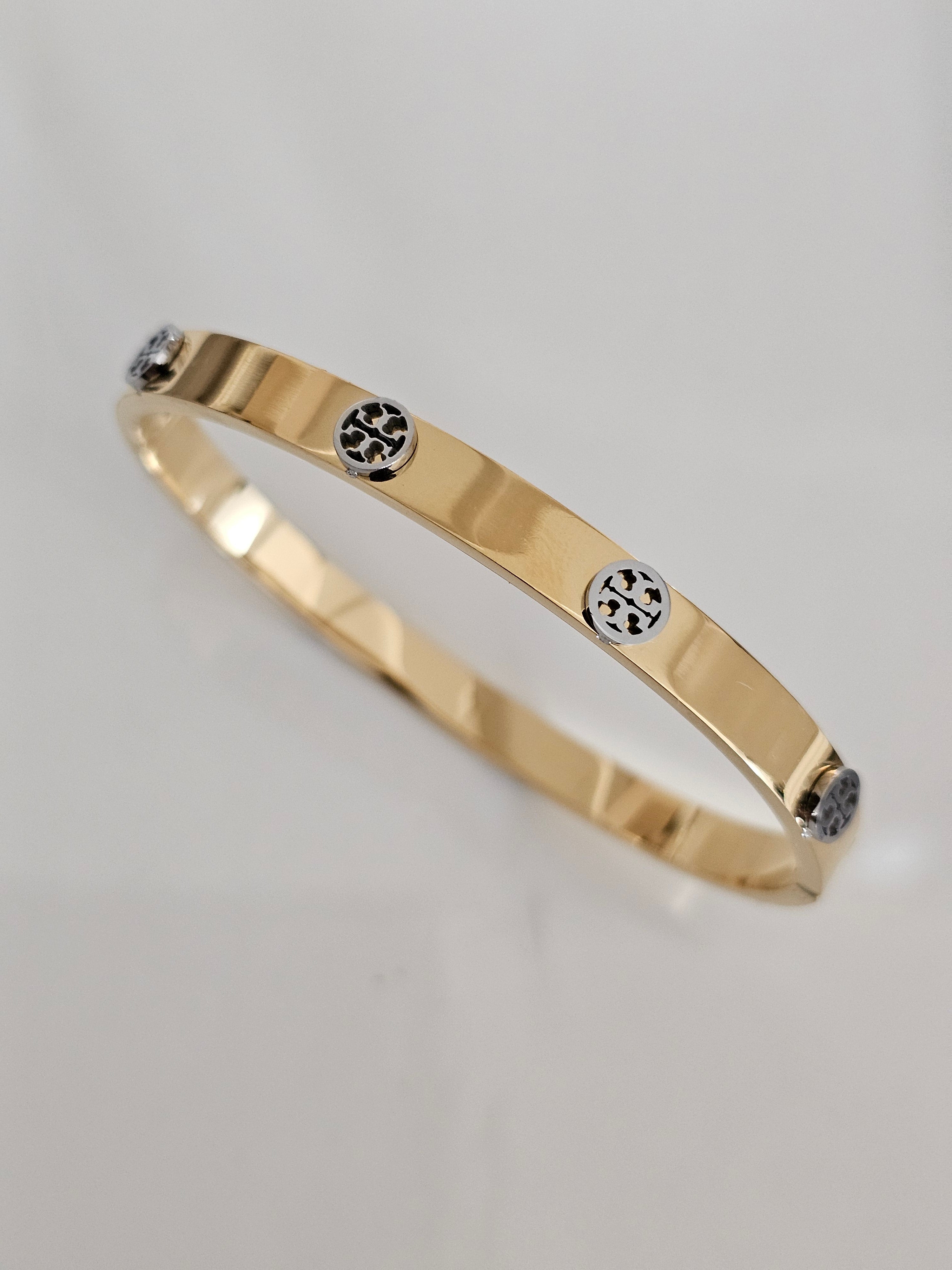 Tory silver/gold bangle