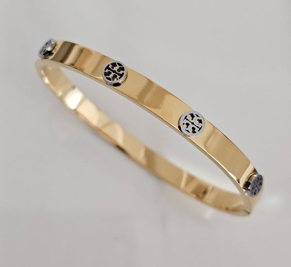 Tory silver/gold bangle