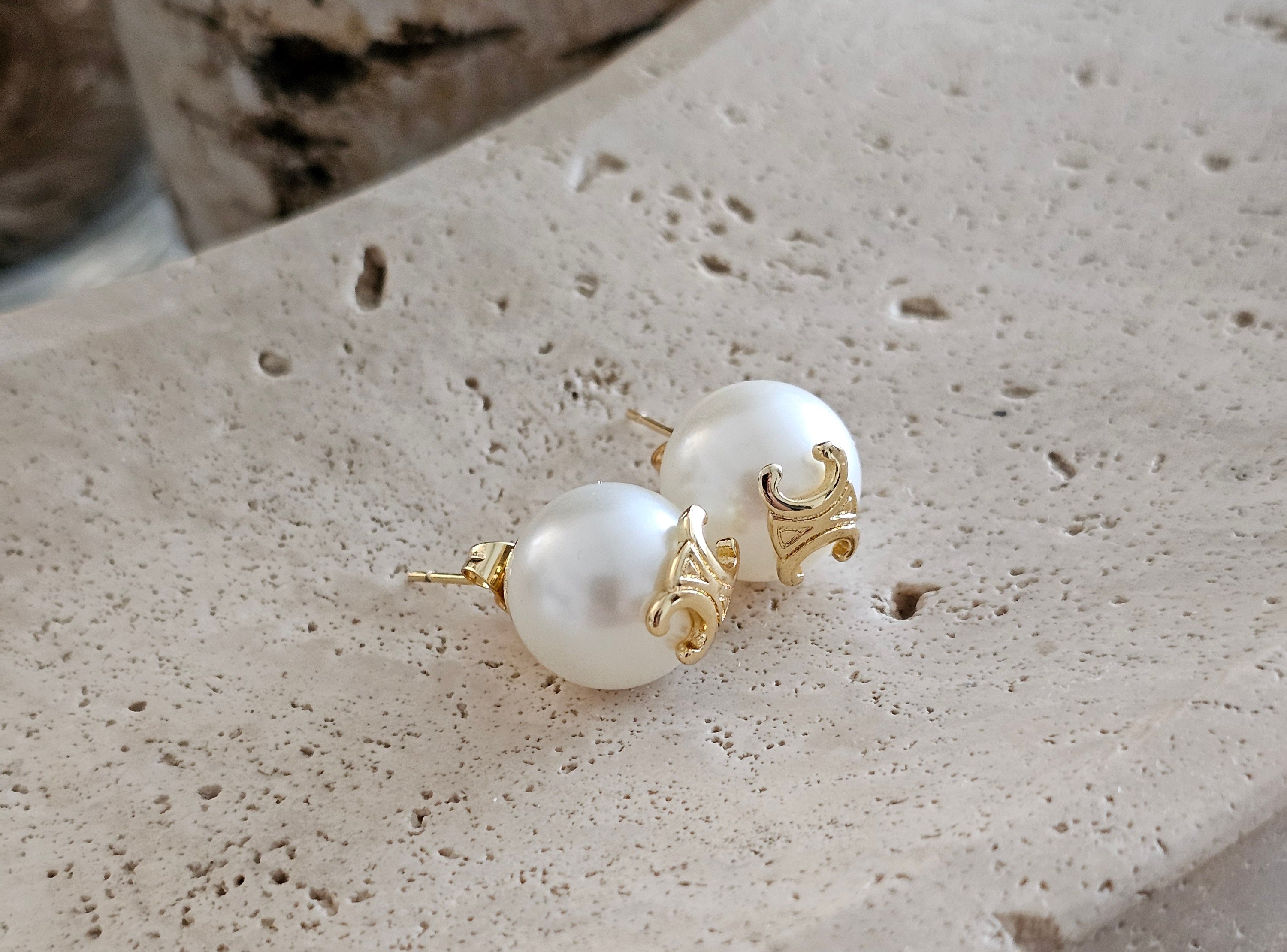 Celine pearl studs