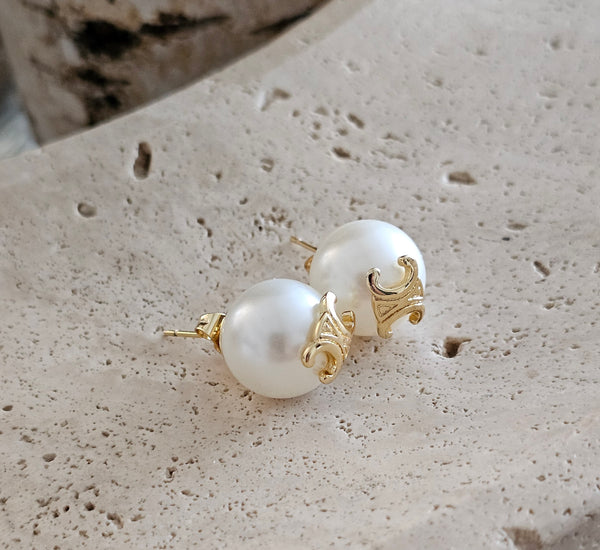 Celine pearl studs