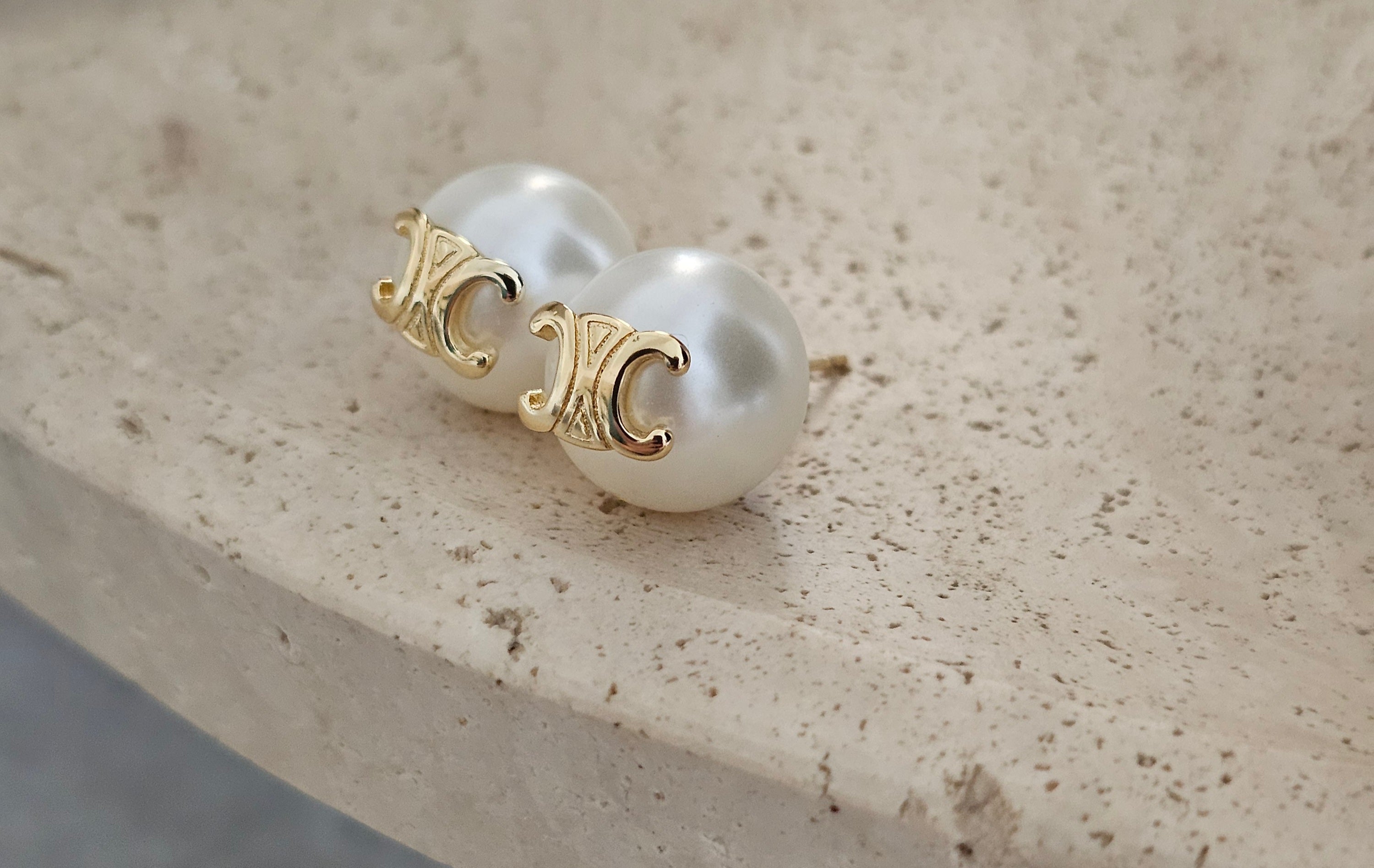 Celine pearl studs