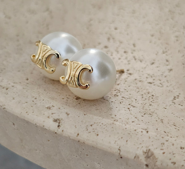 Celine pearl studs