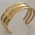 3 lined thick cuff bangle