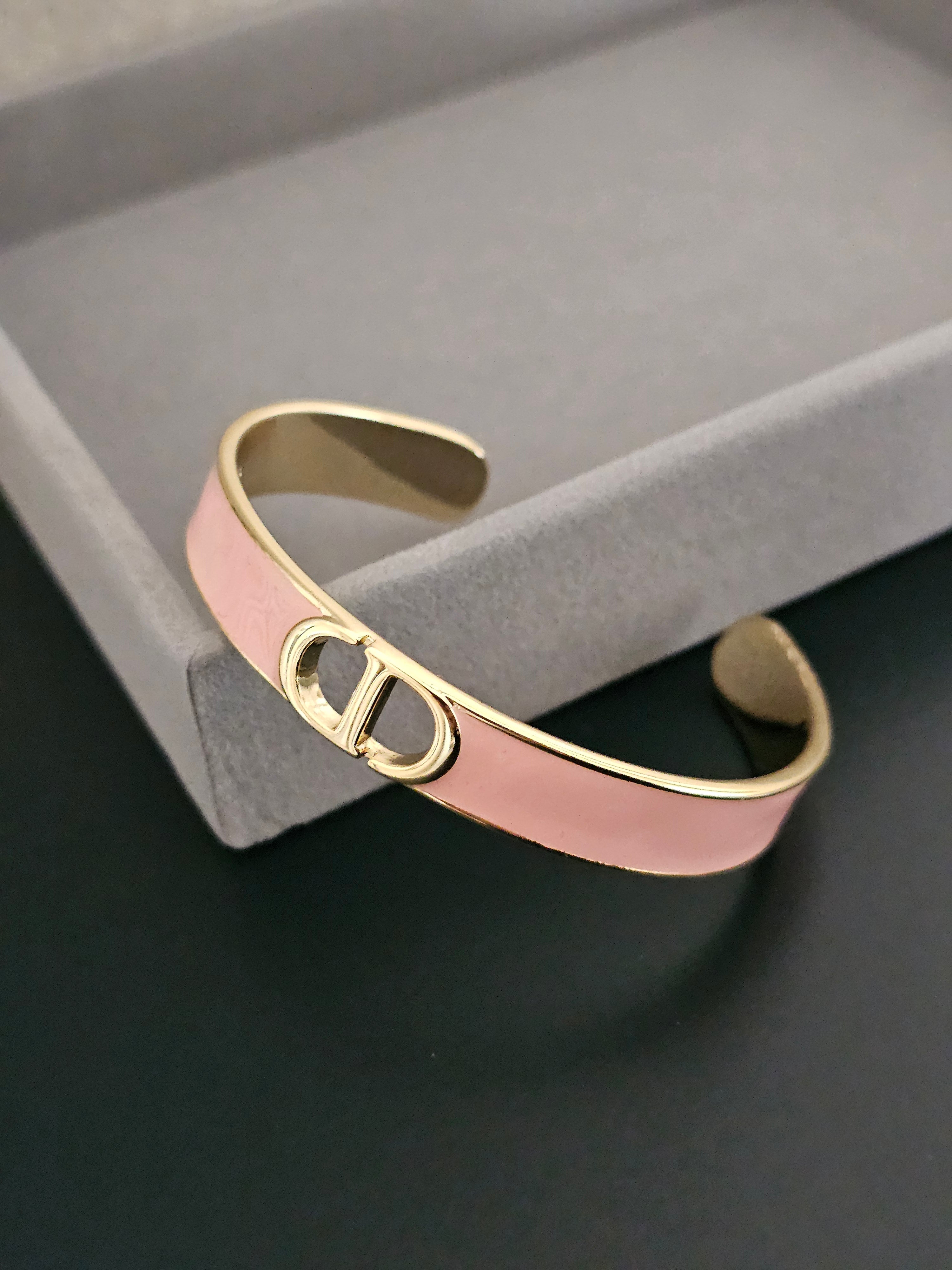 Dior pink cuff bangle