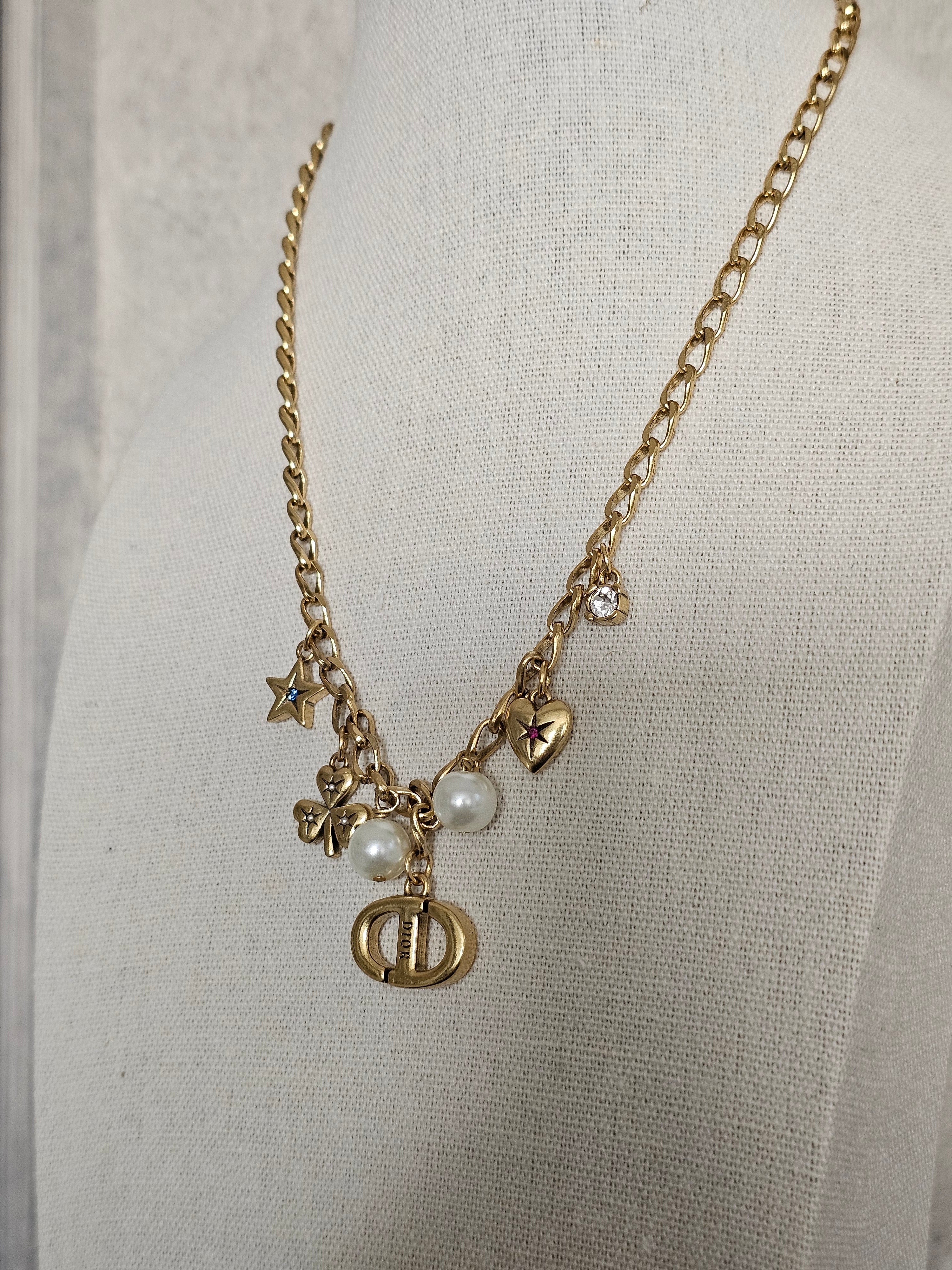 Dior heart necklace