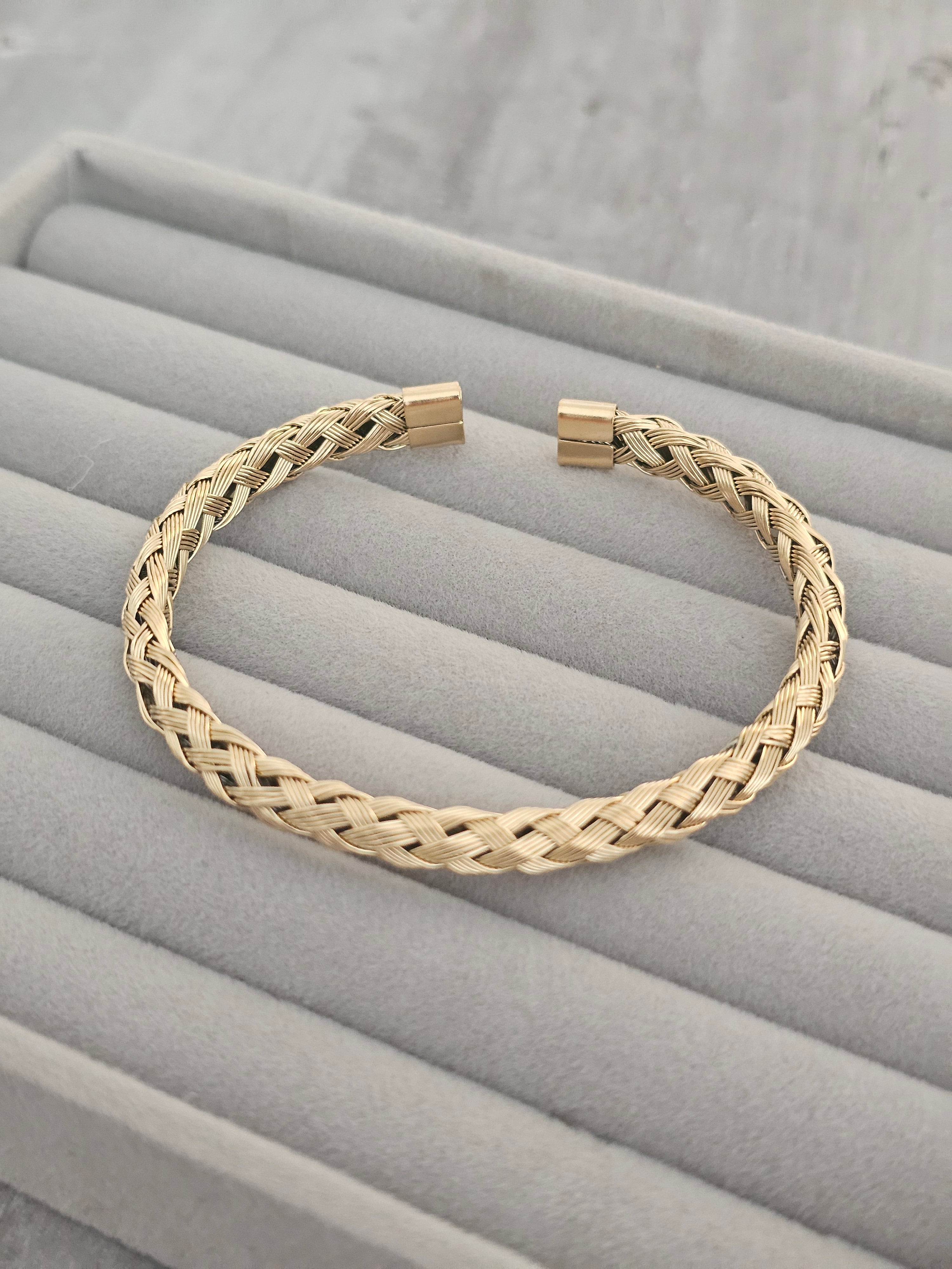 Braided cuff bangle