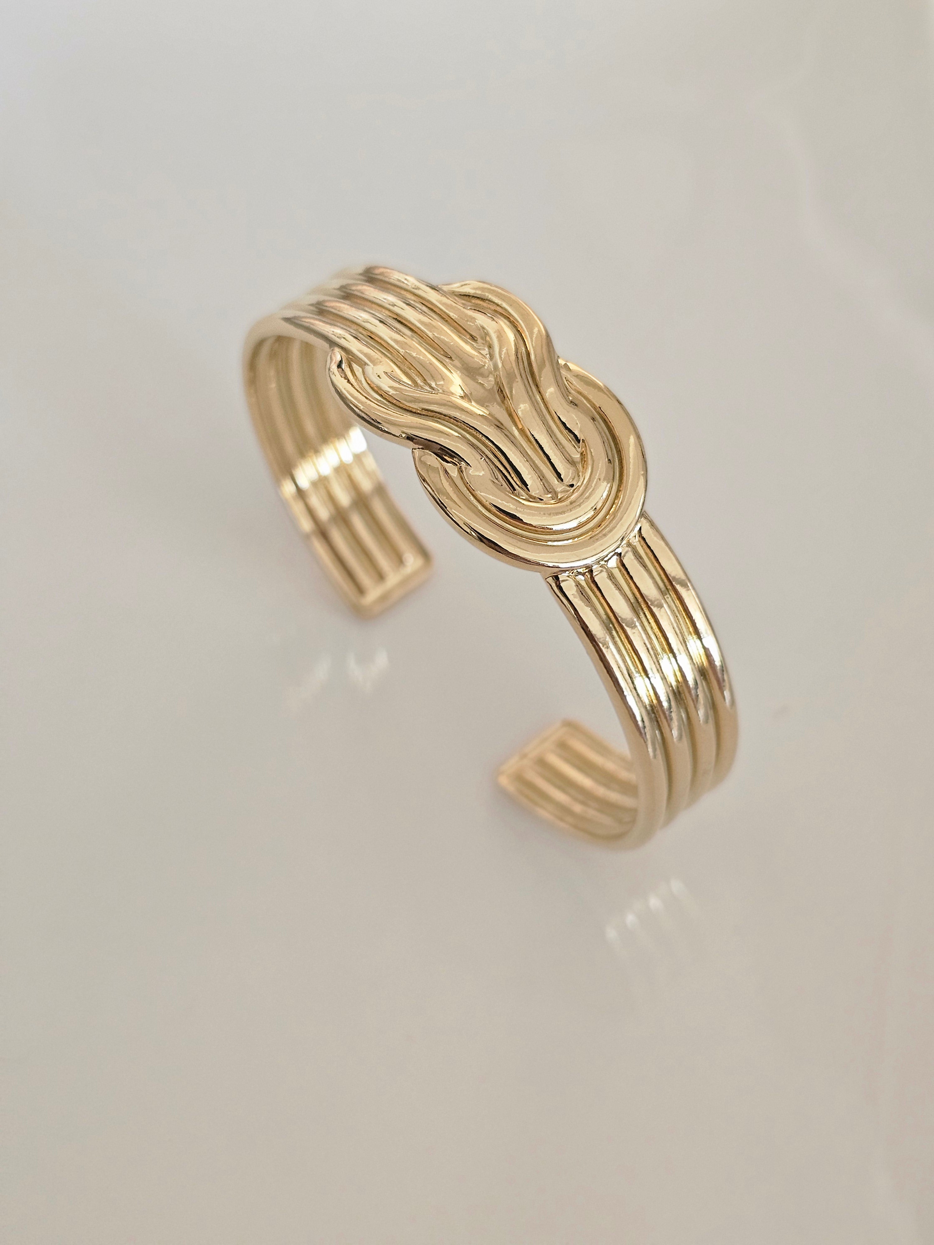 Thick Braided cuff bangle