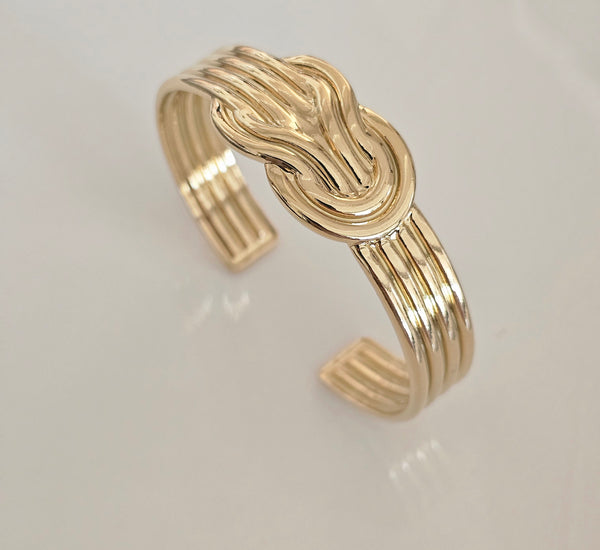 Thick Braided cuff bangle