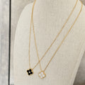 Clover necklace centre zircon