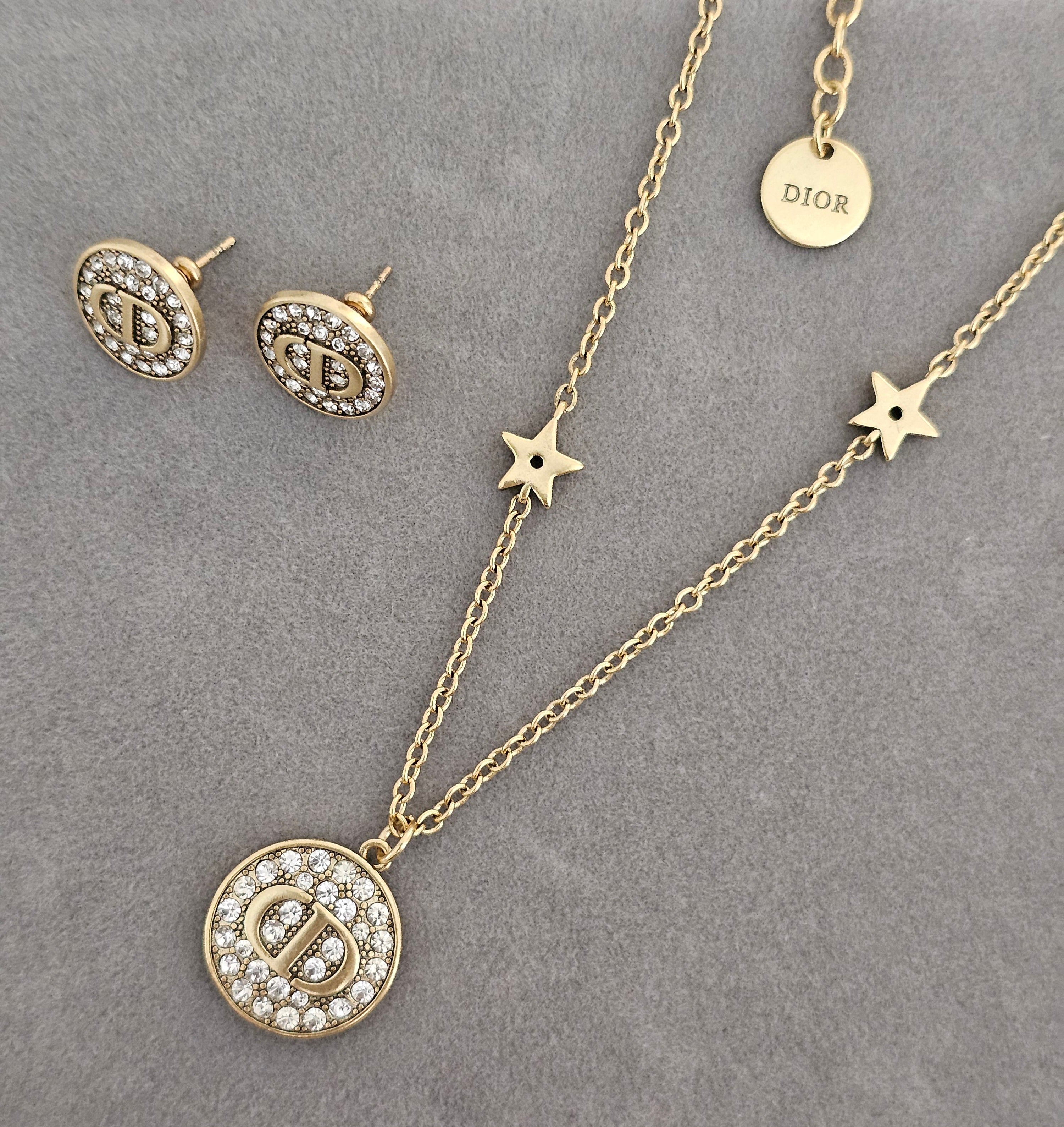 Dior zircon circle studs