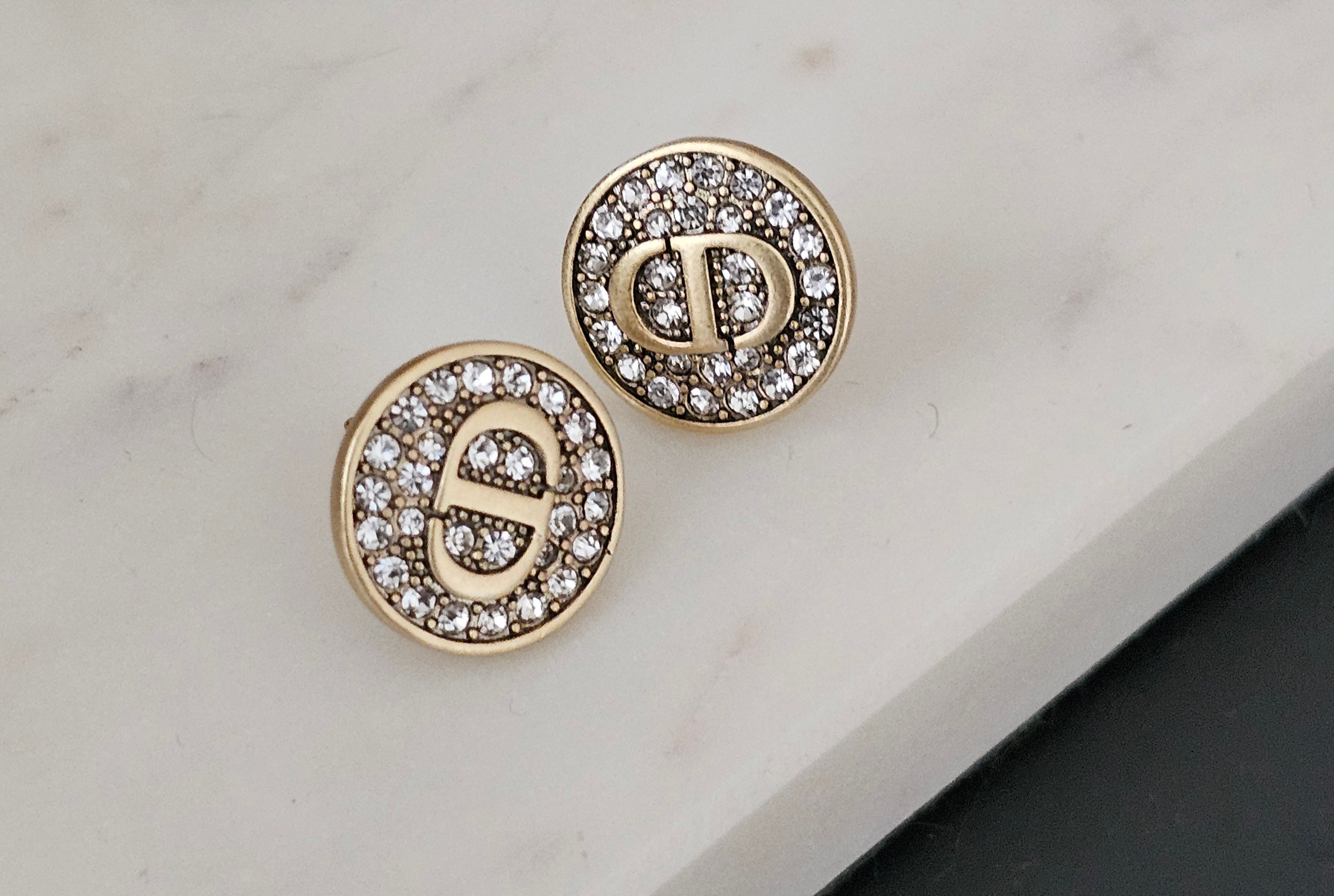Dior zircon circle studs