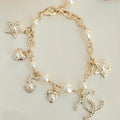 Chanel pearl and star bracelet