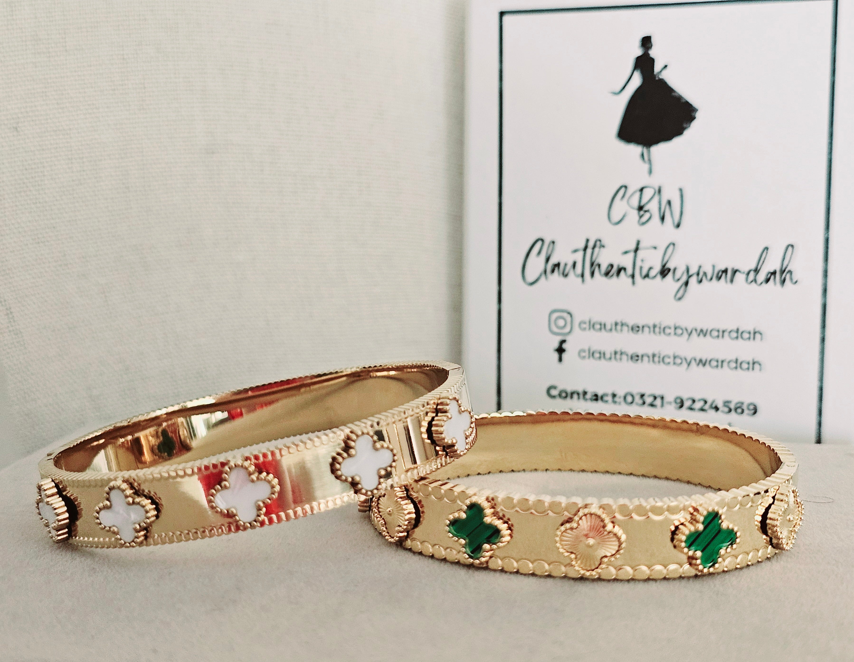 Clover inspired 6 clover bangle