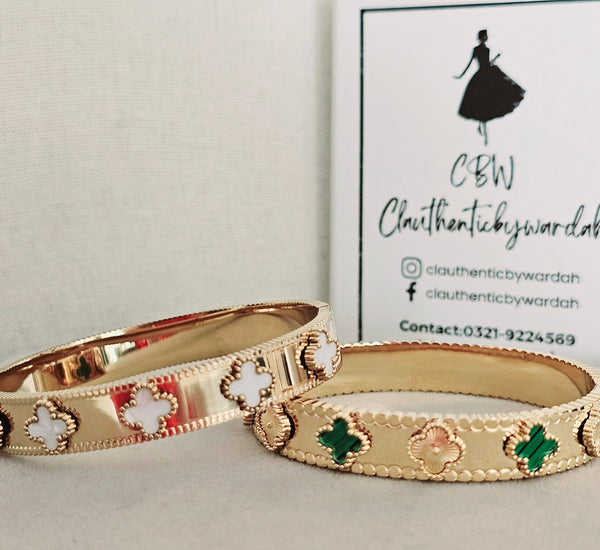 Clover inspired 6 clover bangle