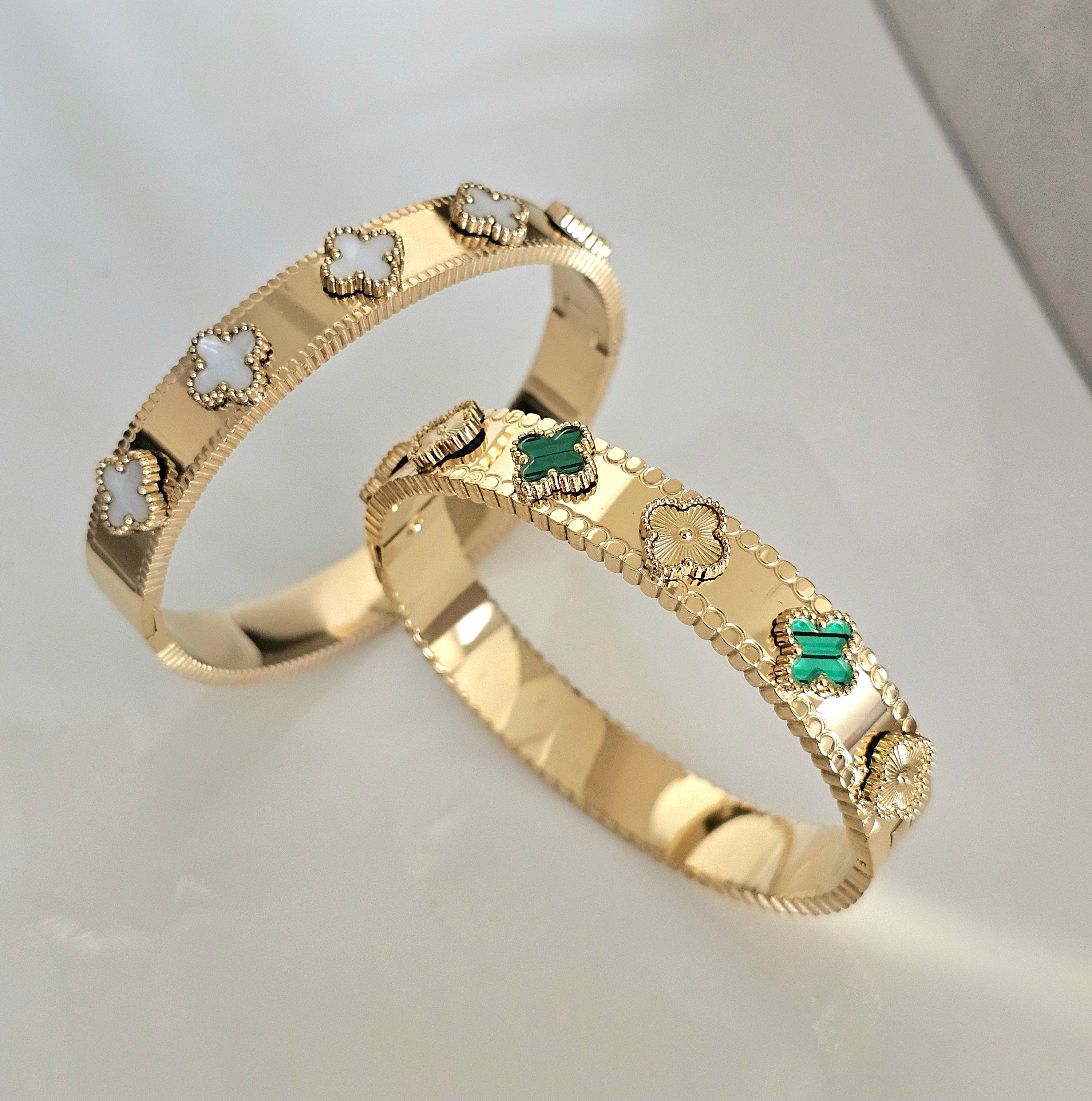 Clover inspired 6 clover bangle