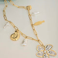 Flower metal necklace