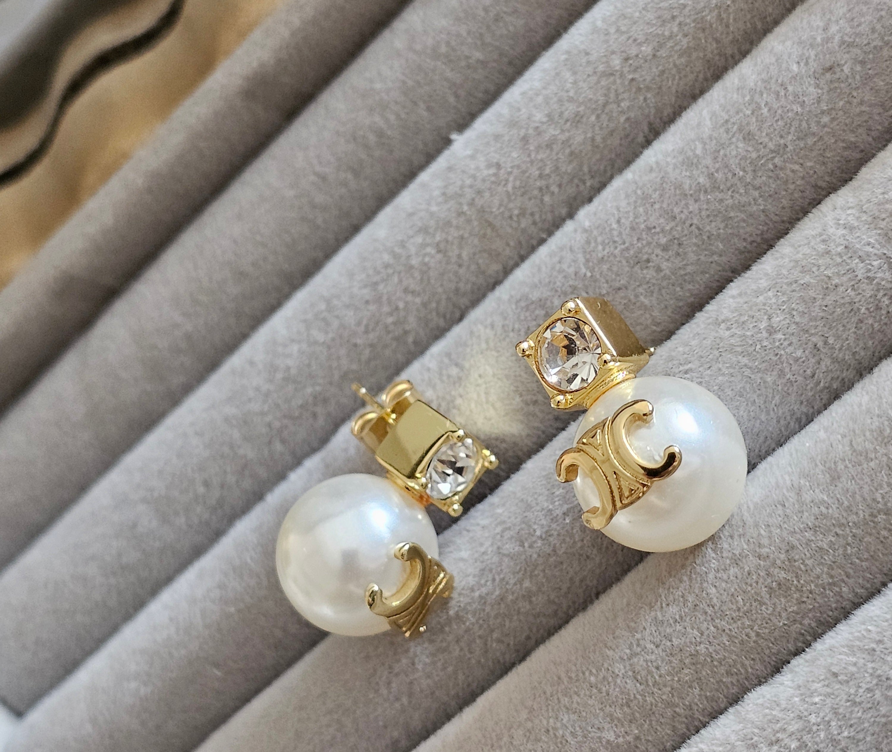 Celine pearl tops with square tops