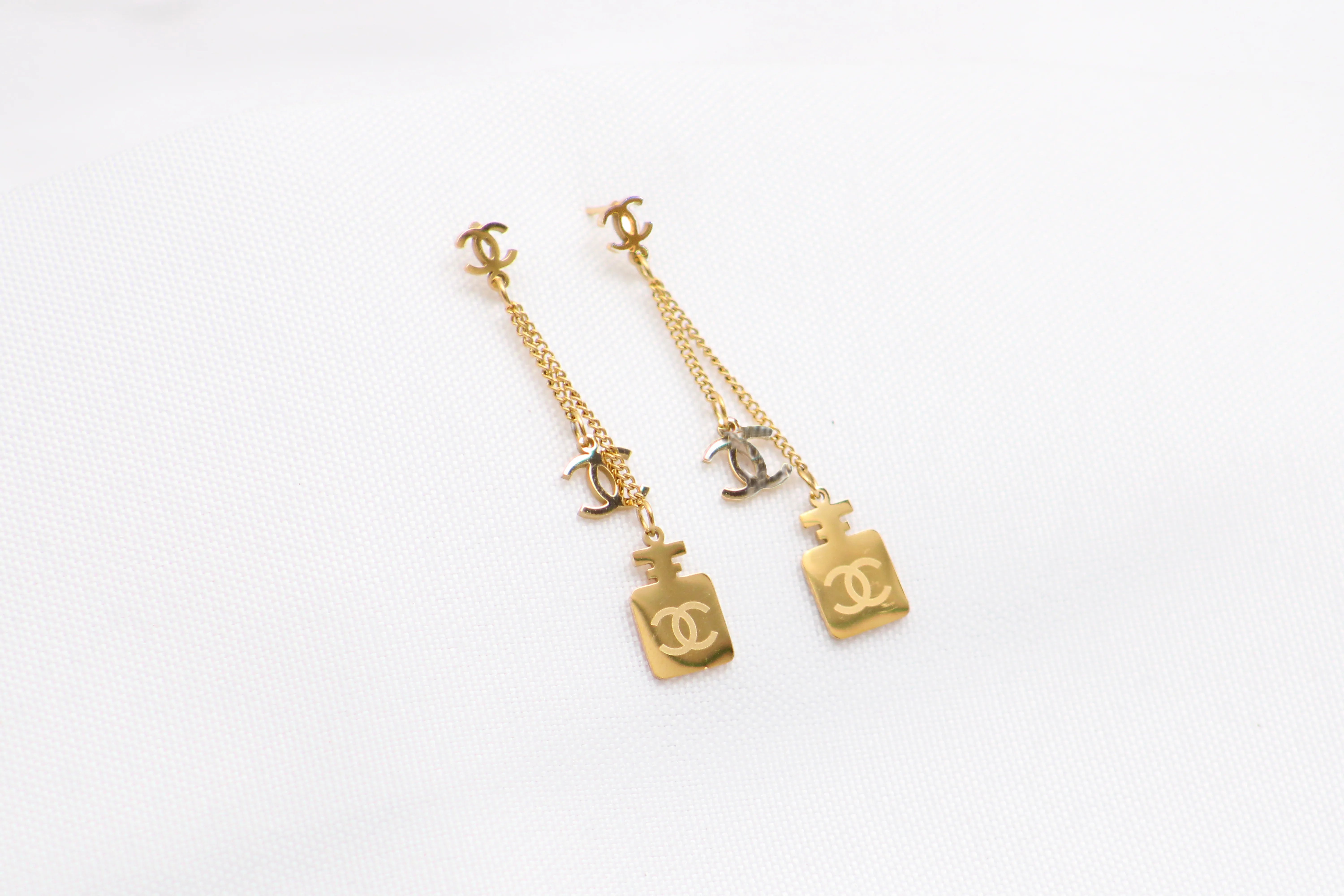 Chanel dangling earrings